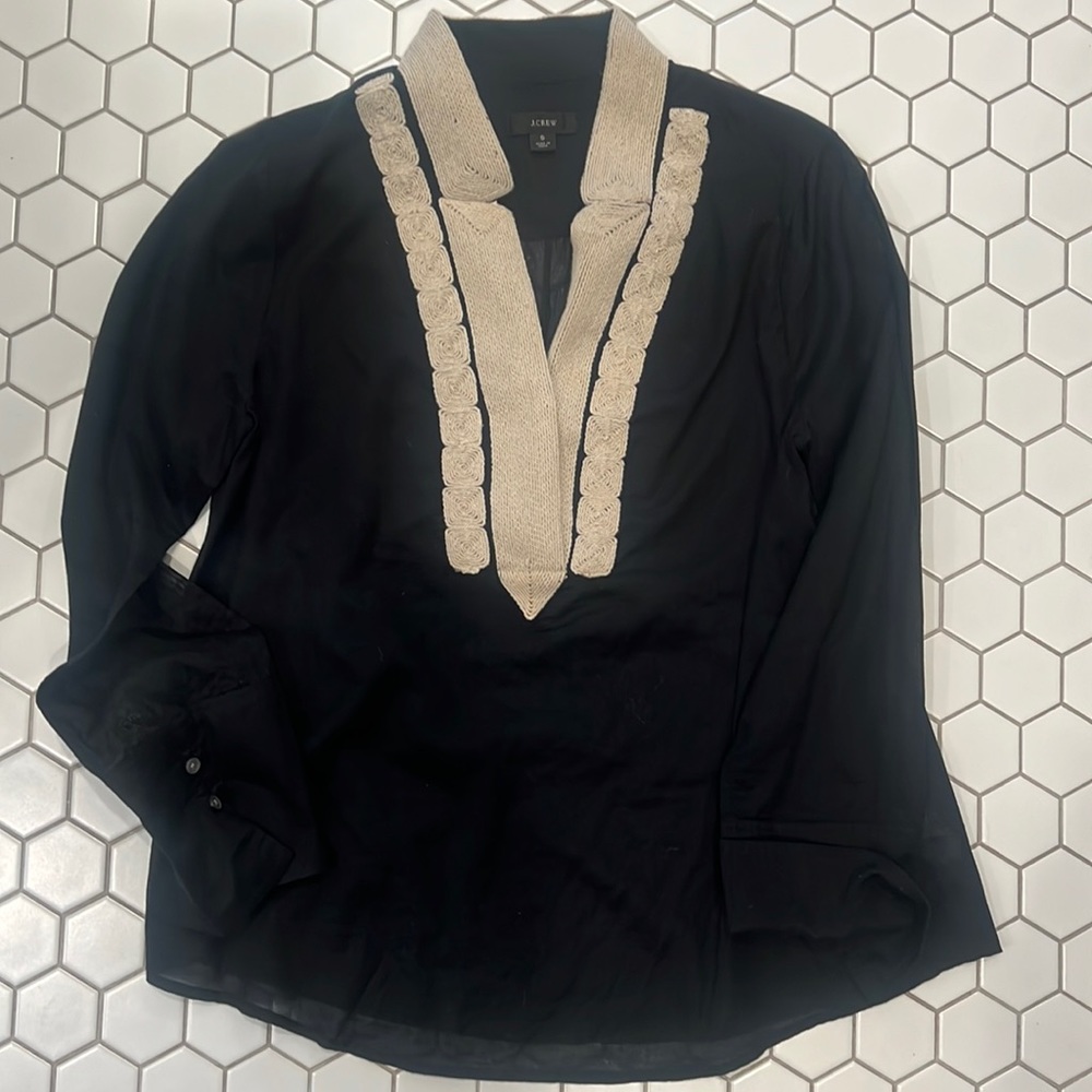 J. Crew lightweight embroidered top
